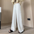 Wide Leg Pants High Waist Elastic Tassel Floor-Length Trousers