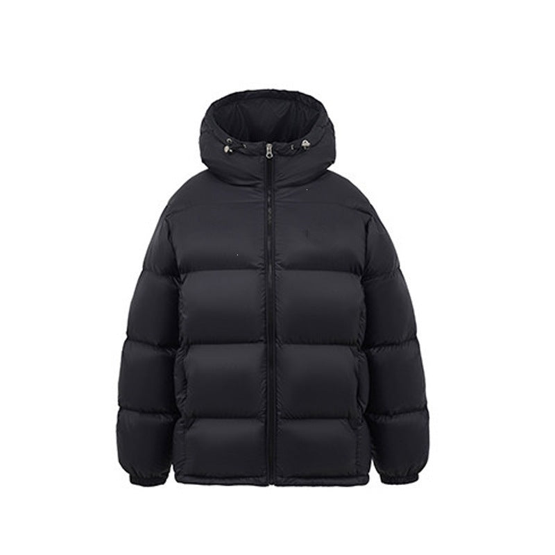 Long Sleeve Hooded Loose Cropped Puffer Jacket for Women