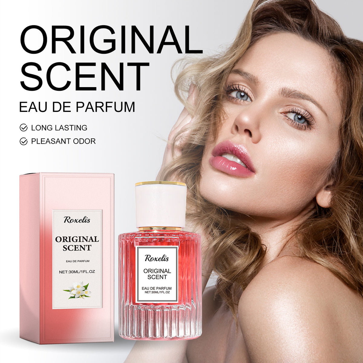 Jasmine Lady Pheromone Perfume, Wrist Behind Ear Neck Natural Long-Lasting Light Fragrance Delicate Elegance Exudes Feminine Charm