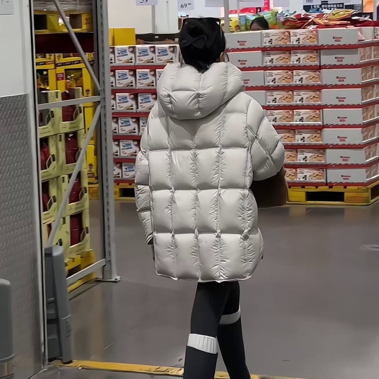 Women's Oversized Padded Puffer Jacket with Hood, Thick Winter Coat