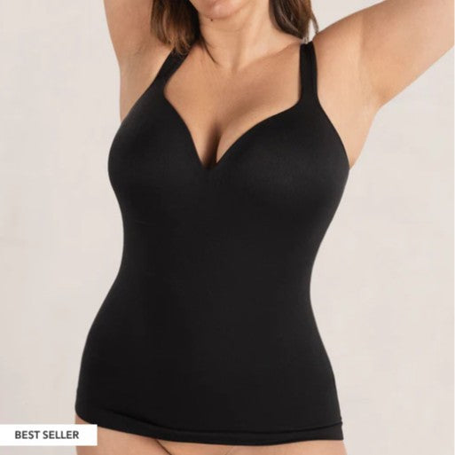 Waist and abdomen with chest cushion seamless knit adjustable shoulder strap vest