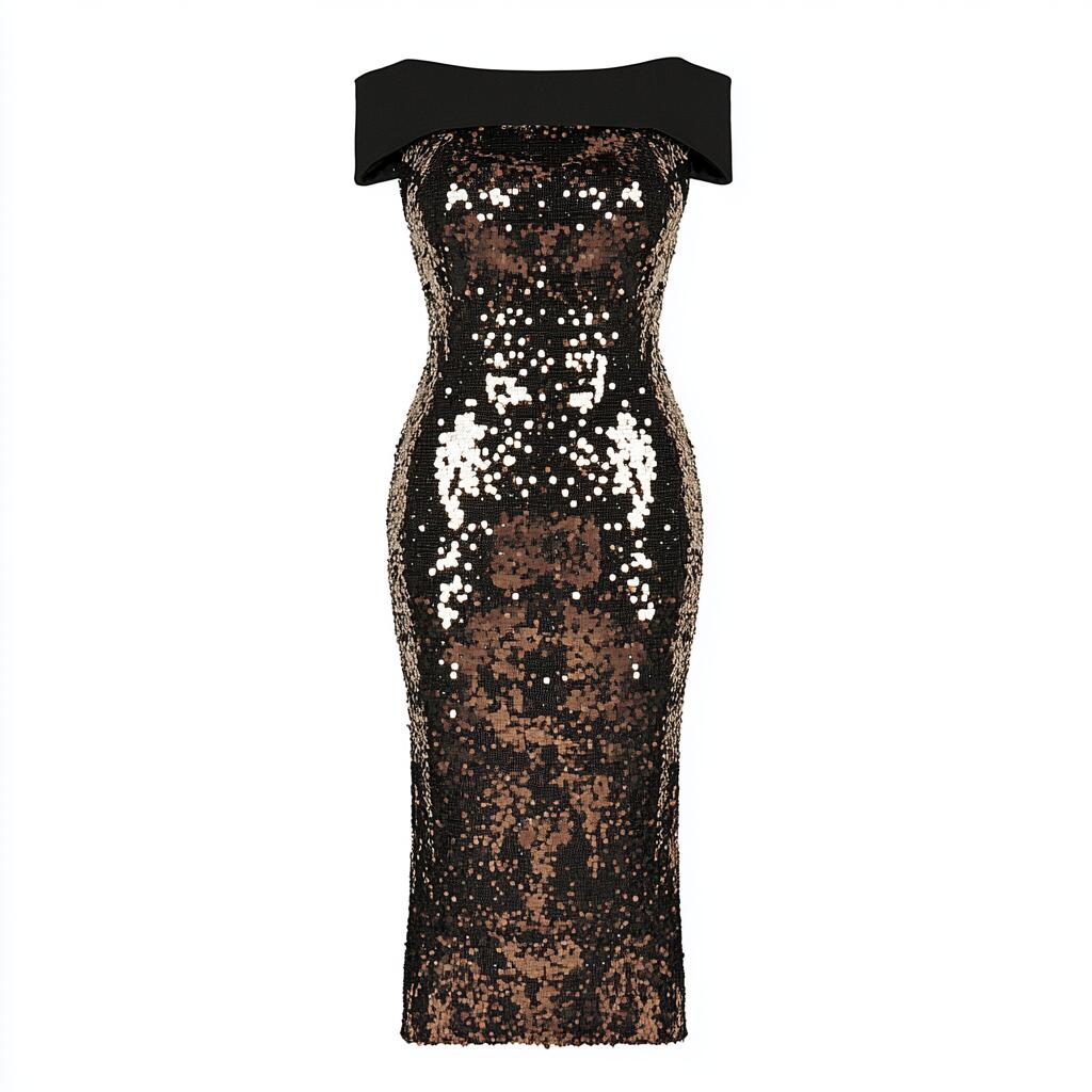 Off the shoulder satin textured print dress 